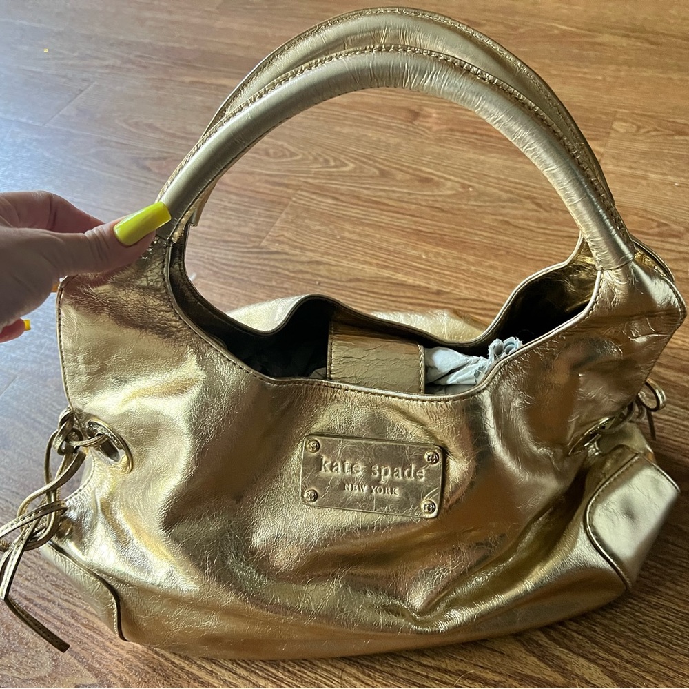 Brand new gold Kate spade bag